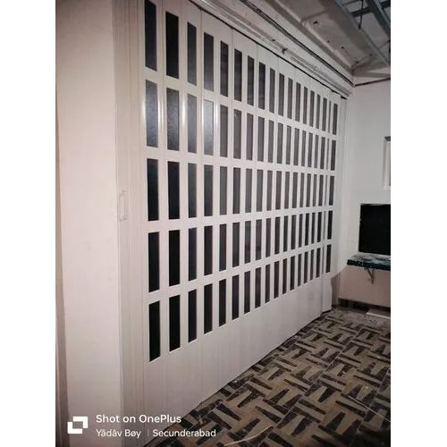 PVC pleated Partition with Glass