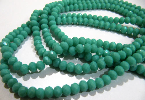 Amazonite Hydro quartz Rondelle Faceted 6mm Beads Strand 17'' Long