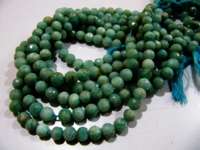 Natural Amazonite Round Faceted 7-8mm Beads Strand 10 inches long