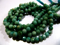 Natural Amazonite Round Faceted 7-8mm Beads Strand 10 inches long