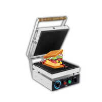 Ss Sandwich Griller - Stainless Steel, 11x12 Inch Semi-automatic Design | Ideal For Hotel Use, 2 Voltage, Warranty Included