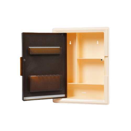 Beamer XL Ivory Brown Door Bathroom Cabinet