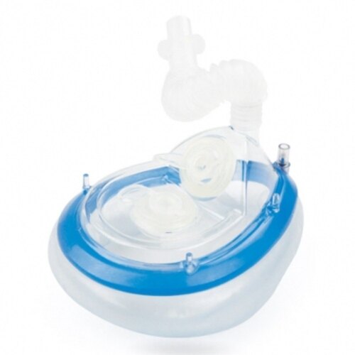 White,Blue Pvc Endoscopy Face Mask