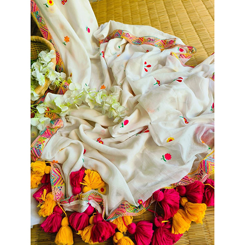 White Cotton Saree