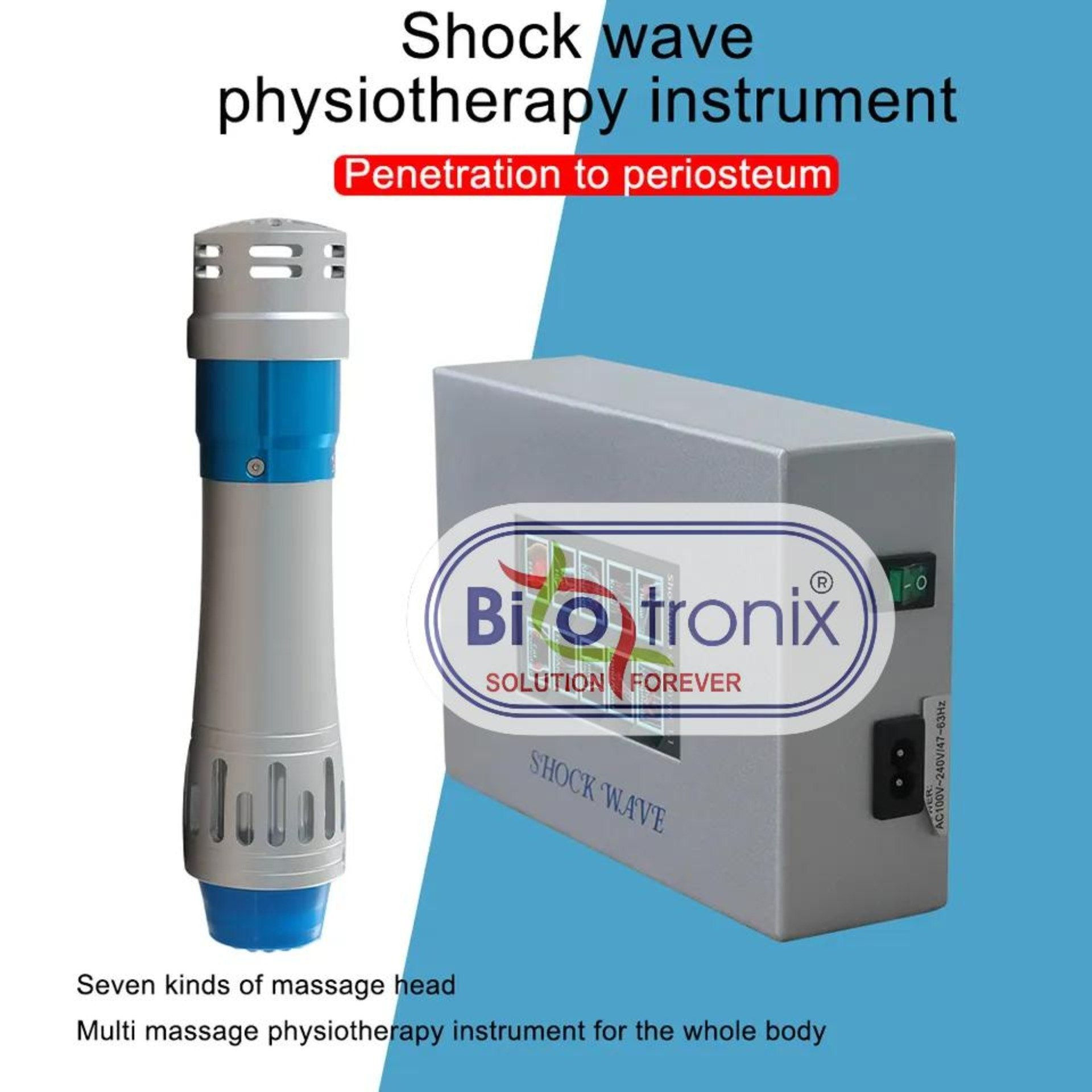 Shockwave Therapy for Physiotherapy Portable Digital Touch Screen