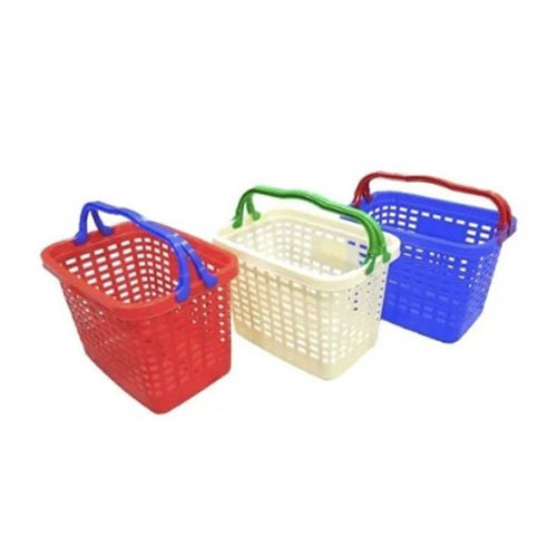 Plastic Shopping Basket - Color: As Per Requirement