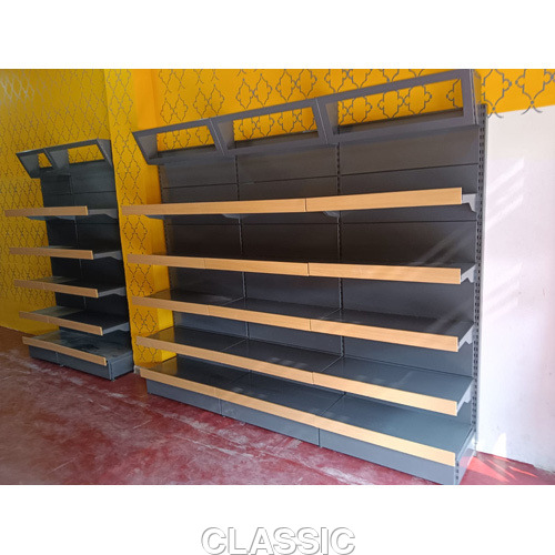 Display Rack With Wooden Strips