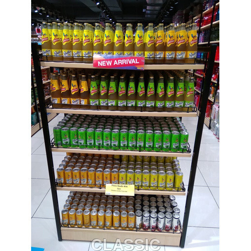 Wooden Grocery Display Rack