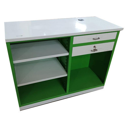 Straight Wooden Display Counter - Color: As Per Requirement Based