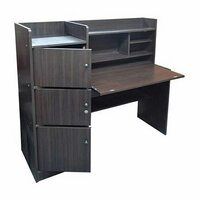 Straight Wooden Display Counter - Color: As Per Requirement Based