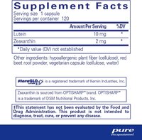 Pure Encapsulations Lutein & Zeaxanthin  120 Capsules