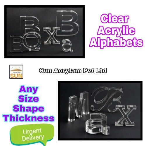 Clear Acrylic Alphabets