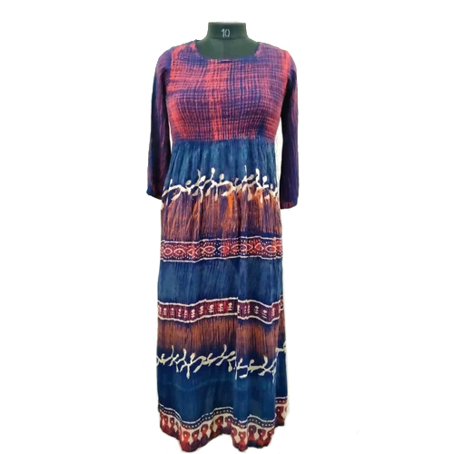 Ladies Printed Long Dress