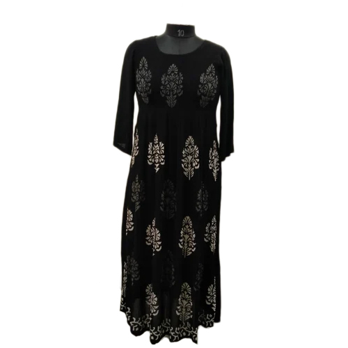 Ladies Anarkali Black Kurti