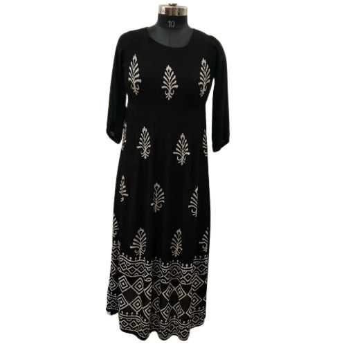 Ladies Anarkali Black Kurti