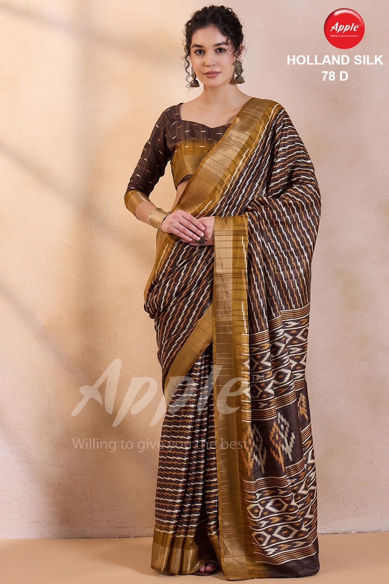 Holland silk Printed saree