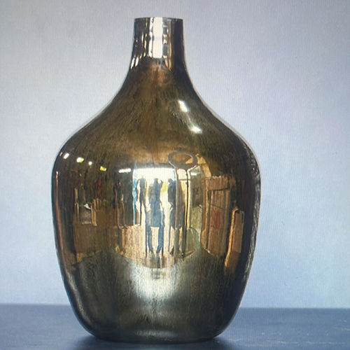 Glass Vase in Gold luster