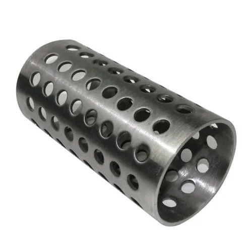 Silver Stainless Steel Perforated Flask Without Flange