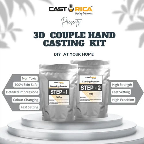 Grey 3D Couple Hand Casting Kit