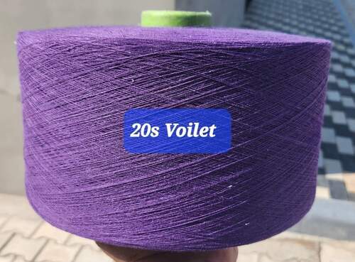 20S Violet Recycled Open End Yarn - Attributes: Washable