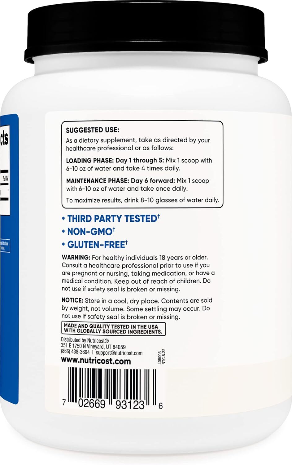 Nutricost Creatine Monohydrate Micronized Powder