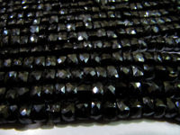 Black Spinel 3D Cube Beads 6 to 7mm Beads Sold Per  Strand 8 inches Long