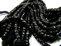 Black Spinel 3D Cube Beads 6 to 7mm Beads Sold Per  Strand 8 inches Long