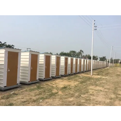 White Rcc Modular Eco Bio Toilet Cabin