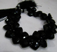 Genuine Black Spinel Cushion Shape 10 to 12mm Beads Sold Per Strand 8 inch