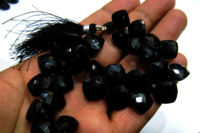 Genuine Black Spinel Cushion Shape 10 to 12mm Beads Sold Per Strand 8 inch