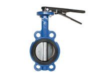 Wafer Type Butterfly Valve Cast Iron Body With Rubber Moulding Seat Lever Operated-pn 16