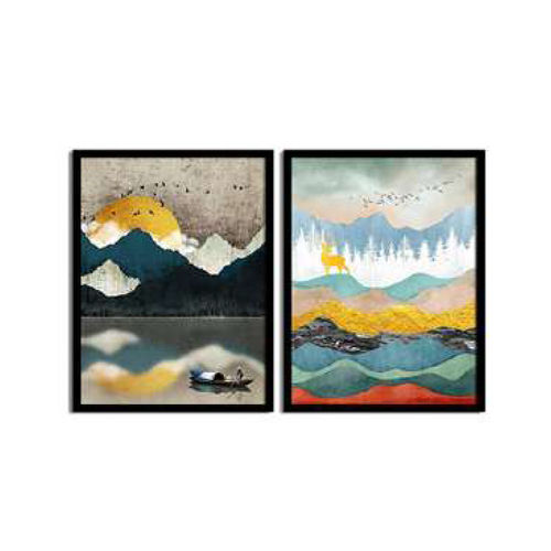 Asfrp11519 12X16 Inch Art Print Photo Frame Set Of 2 - Design: Modern