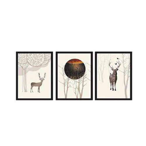 ASFRP24423-BK 12x16 Inch Art Print Photo Frame Set Of 3