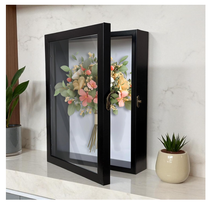 Synthetic Wood 3CM 5CM Deep 8x8 16x16 Inches A3 A4 3D Shadow Box Photo Frame