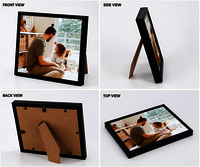 Elegant Square Photo Frame Set - 8x8 & 12x12 Inches | Durable Ps Synthetic Wood, Customized Finish, Eco-friendly, Smooth Texture, Exquisite Beveled Edges, Ideal For Family Wall Art