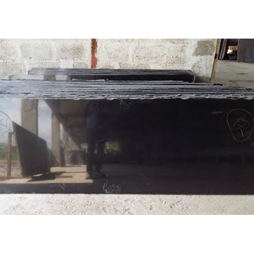 Jet Black Granite Slab - Size: As Per Requirement