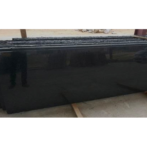 Jet Black Granite Slab