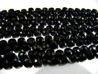 Natural Black Spinel Heart Shape Faceted 6mm Beads Strand 10 inches long