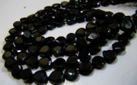 Natural Black Spinel Heart Shape Faceted 5 to 6mm Beads Strands 13 inch long