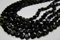 Natural Black Spinel Hexagon Shape Faceted 5 to 7mm Beads Strands 13'' long