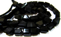 Natural Black Spinel Nugget Shape 10mm to 12mm Beads Strand 10 inches