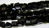 Natural Black Spinel Nugget Shape 10mm to 12mm Beads Strand 10 inches