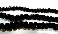 Natural Black Spinel Onion Shape Faceted 5x6mm to 7x8mm beads 10'' long