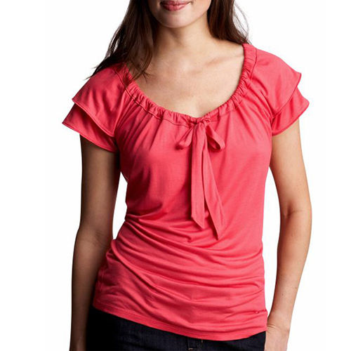 Ladies Red Top - Color: Multicolor