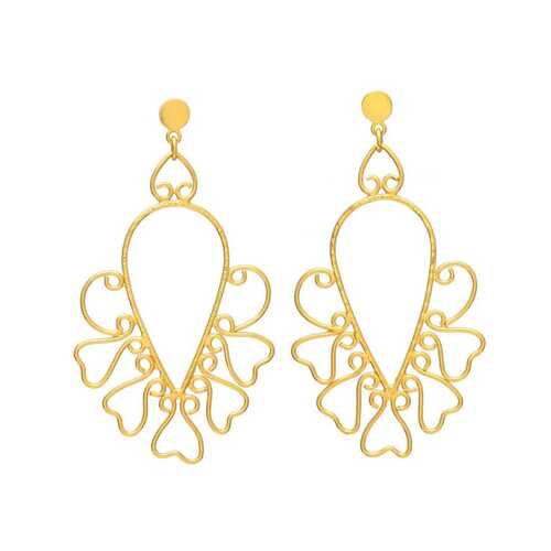 Fashion Earring, woman golden drop earring set