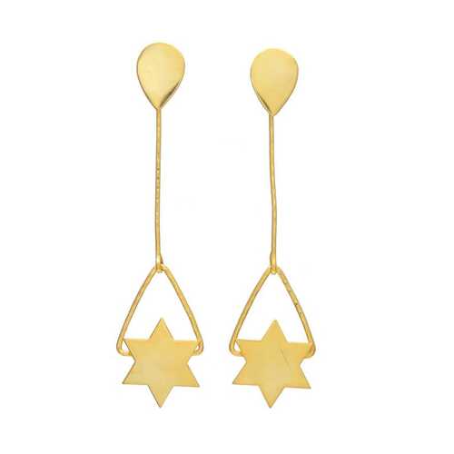 Fashion Earring, woman golden dangle star earring set