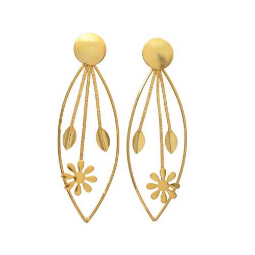 Ethnic earring, flower dangle earring set