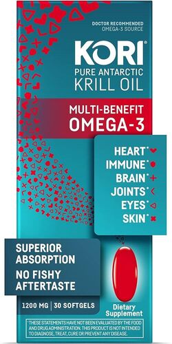 Kori Krill Oil Omega 3 Supplement 30 Softgels