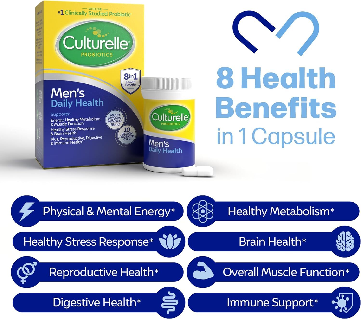 Culturelle Daily Health Probiotic and Multivitamin for Men