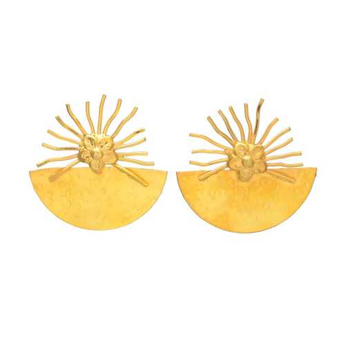 gold plated stud earring set for woman